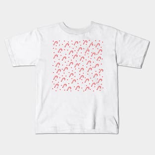 Candy Canes and Dots Kids T-Shirt